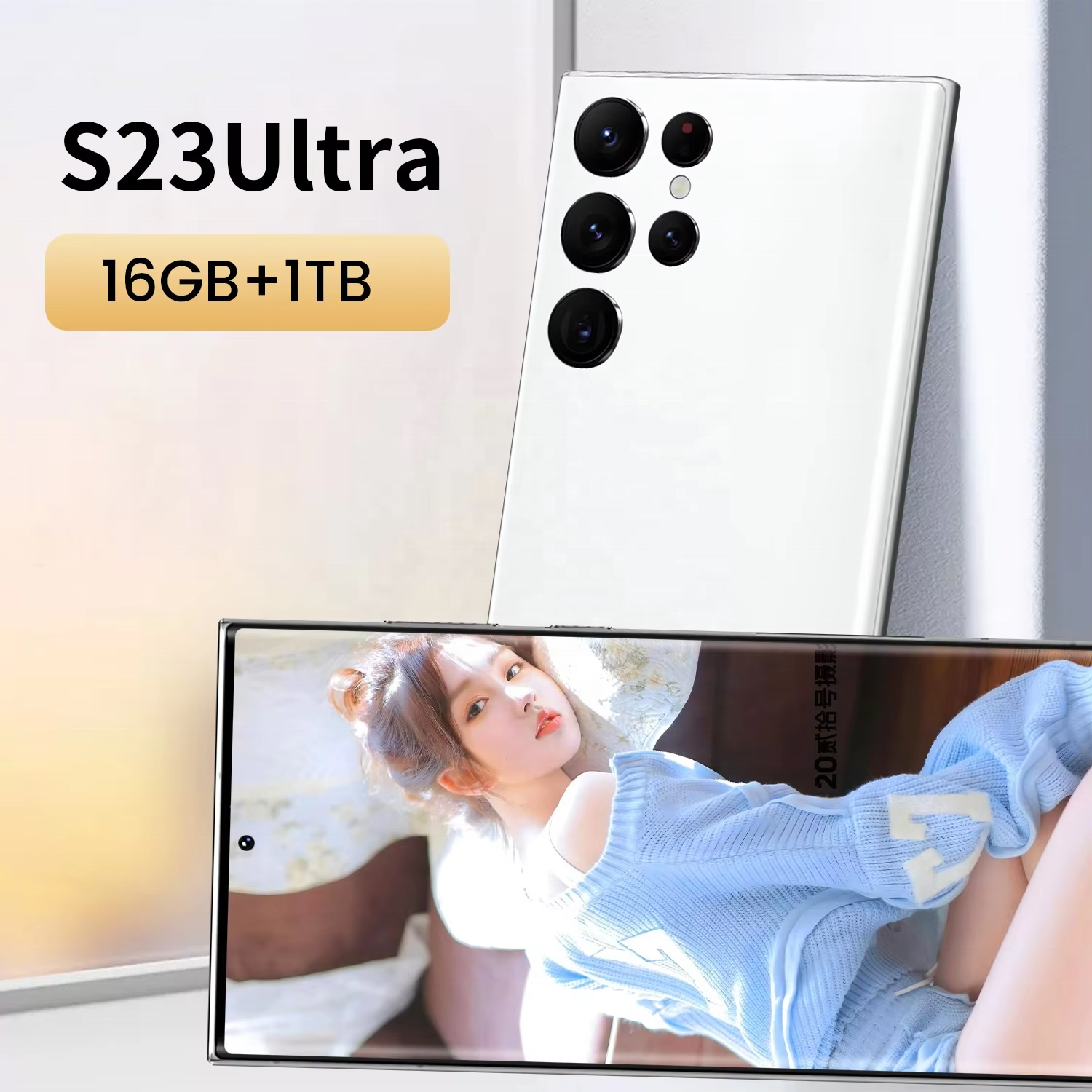 2024 New Original Phone S23 Ultra 16GB+1TB 5G 7.3-inch 48MP 108MP With Built-in Pen Android 13 Smartphone